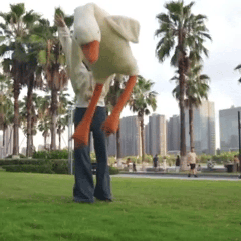 Travesseiro gigante de ganso bobo + pelúcia